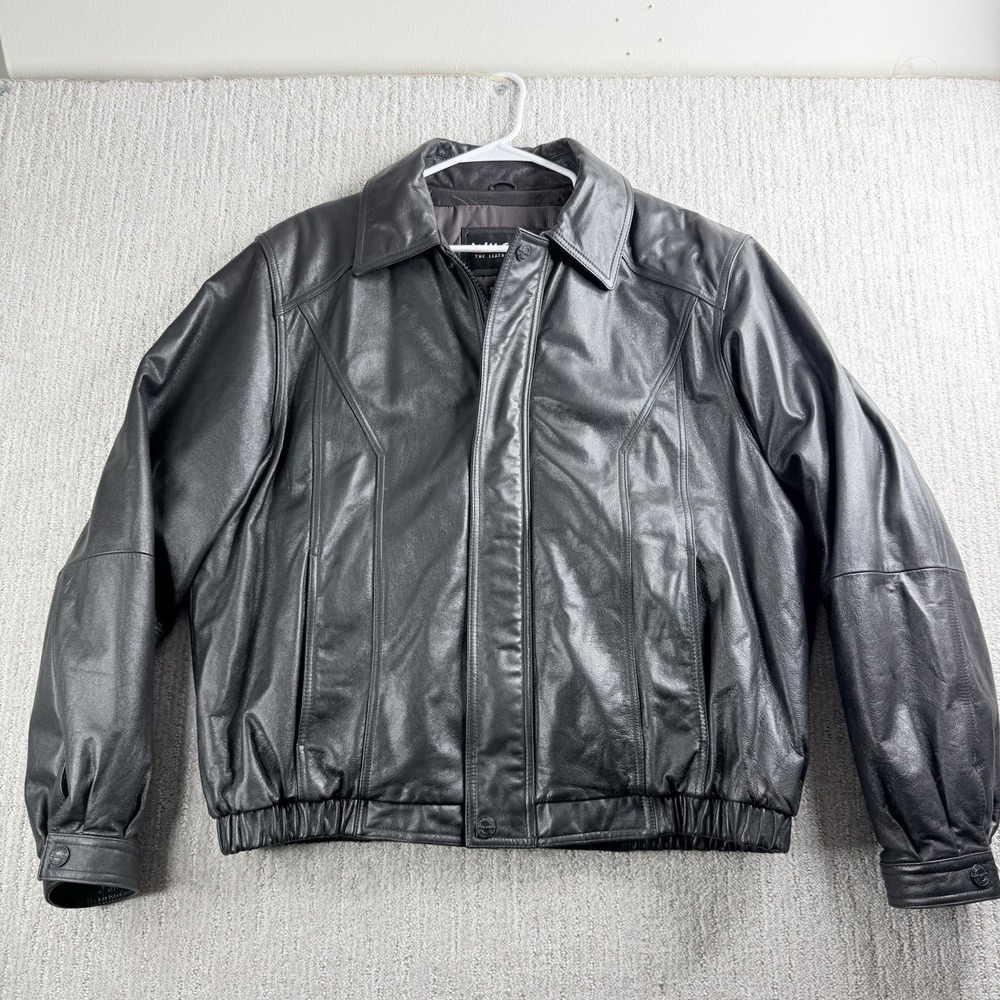 Wilson's Leather Bomber Jacket Men's Size XL Black Thinsulate Ultra
